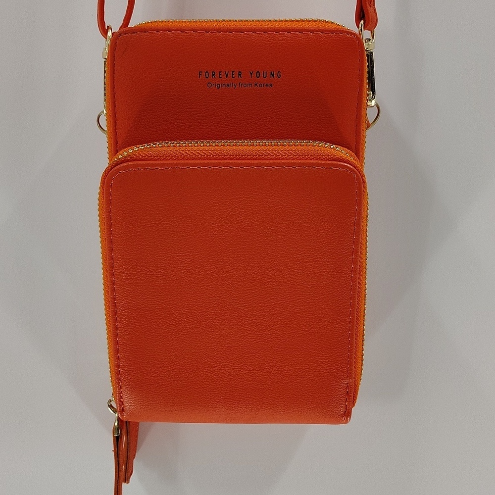 Forever Young Crossbody Handbag Outdoor Small Shoulder Bag Wallet Orange